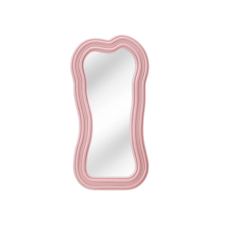 Miroir mural vague rose 100 cm