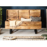 Banc coffre 115 cm en bois de manguier