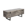 Banc coffre de rangement bois de manguier gris