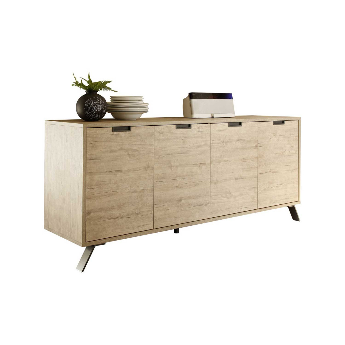Buffet salle à manger 4 portes chêne 207 cm