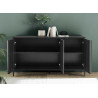 Buffet moderne 3 portes 156 cm chêne noir