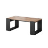 Table basse rectangulaire gris anthracite et bois 120 cm