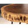 Table d'appoint ronde bois d'acacia 40 cm