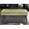 Banc en velours vert olive 1m