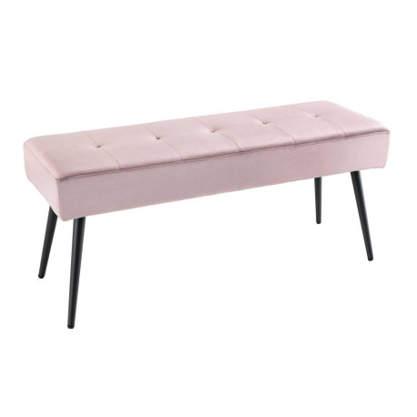 Banc en velours rose 1m