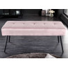 Banc en velours rose 1m