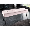 Banc en velours rose 1m