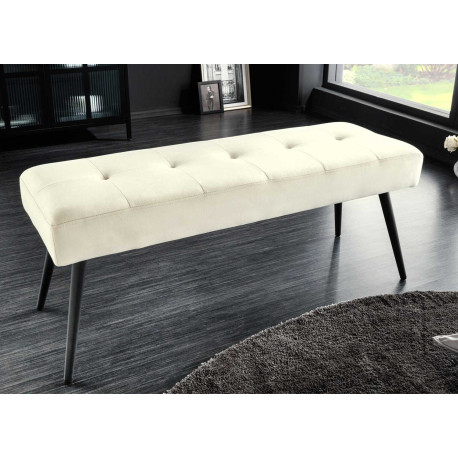 Banc en velours champagne 1m