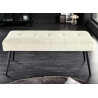 Banc en velours champagne 1m