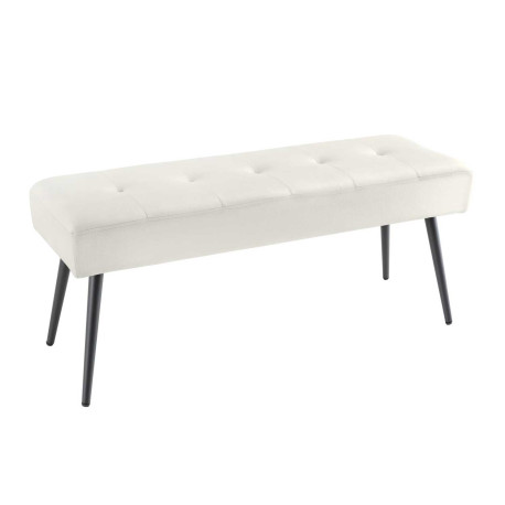 Banc en velours champagne 1m