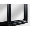 Miroir mural fenêtre 140 cm noir