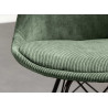 Lot de 4 chaises en velours côtelé vert