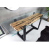 Table console 150 cm verre et teck