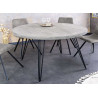 Table ronde 80 cm bois de manguier gris