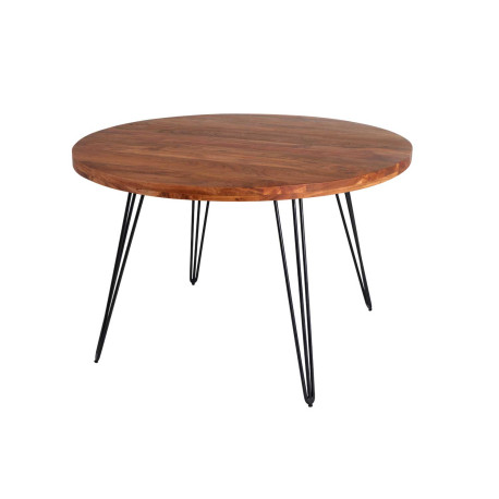 Table ronde 5 personnes 120 cm bois d'acacia