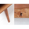Table basse rectangulaire effet mosaïque en bois d'acacia