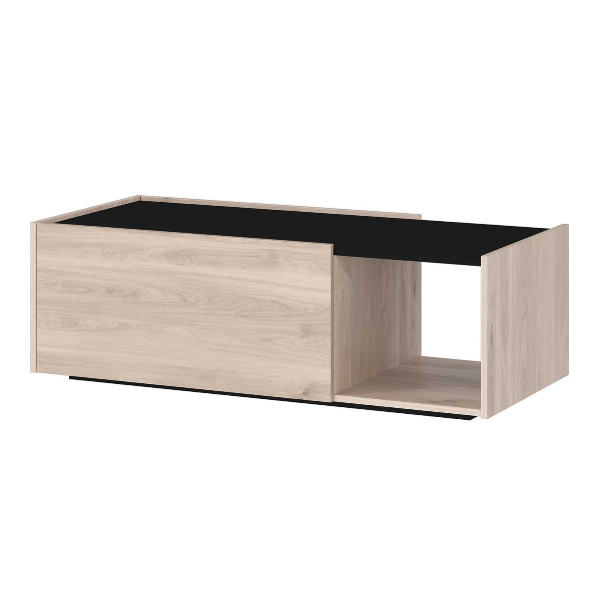 Table basse rectangulaire 2 portes et 1 niche