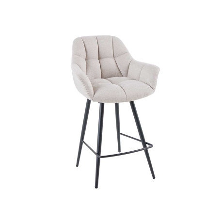 Lot de 2 chaises de bar pivotantes beige