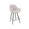 Lot de 2 chaises de bar pivotantes beige