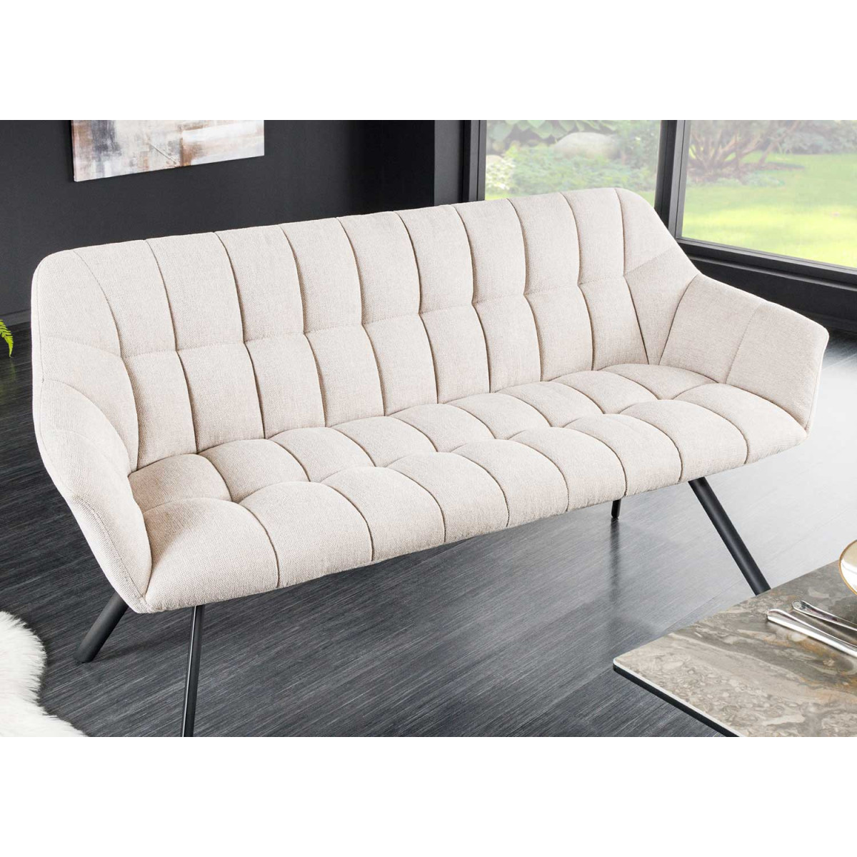 Banquette papillon 165 cm beige