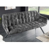 Banquette papillon 165 cm velours gris