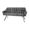 Banquette papillon 165 cm velours gris