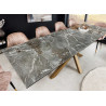 Table de salle à manger 180 cm extensible céramique gris