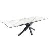 Table à manger 180 cm extensible 160 cm céramique blanc