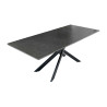 Table de salle à manger anthracite allonge centrale 160-200 cm