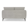 Canapé 2 places tissu gris 158 cm
