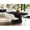 Table à manger 180 x 90 rectangulaire chêne noir