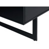 Meuble tv 160 cm chêne noir avec rangements