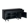 Buffet 3 portes et 3 tiroirs 155 cm chêne noir