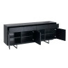 Buffet 4 portes et 4 tiroirs 205 cm chêne noir