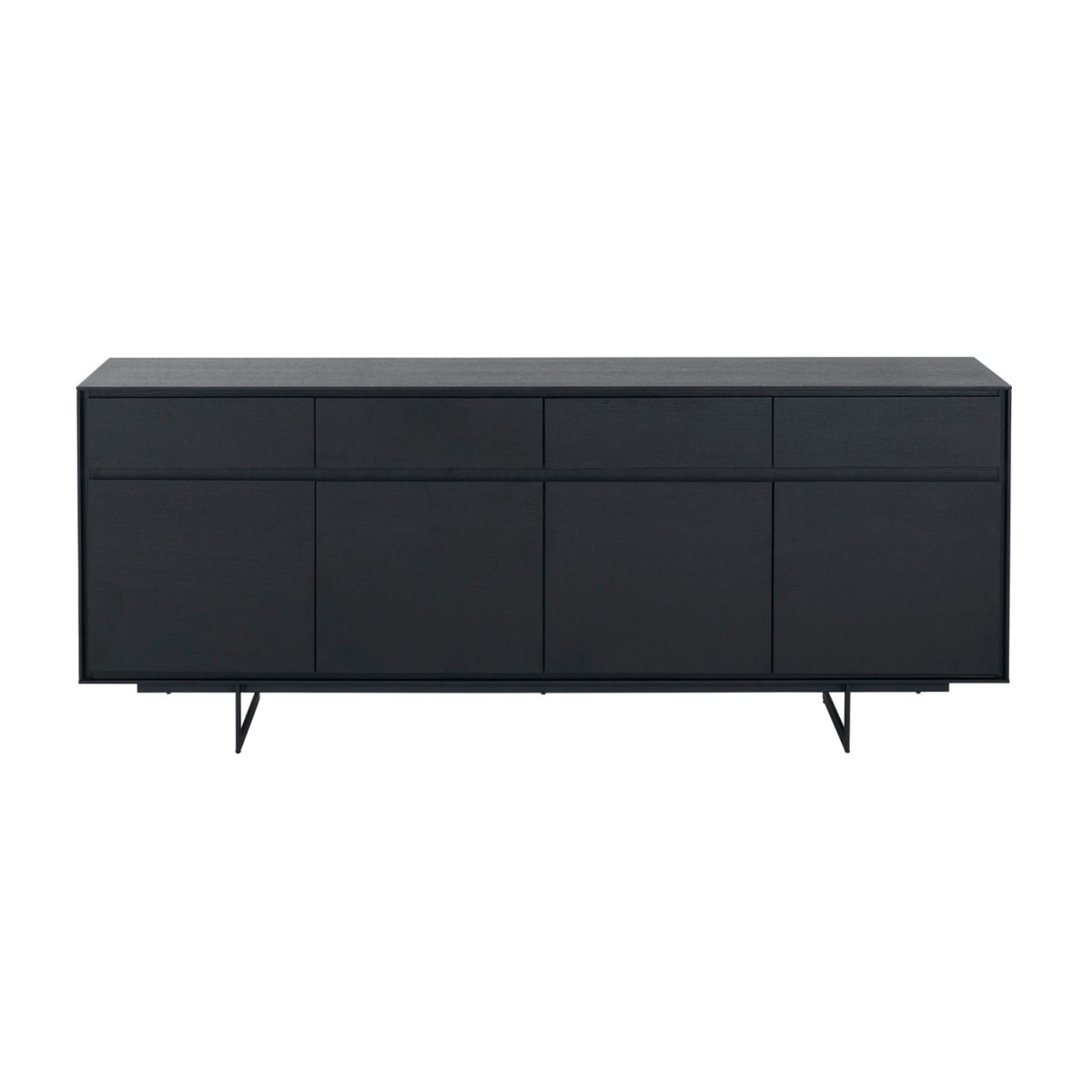 Buffet 4 portes et 4 tiroirs 205 cm chêne noir