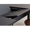 Table de salle à manger extensible chêne noir 2m-2m50