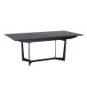 Table de salle à manger extensible chêne noir 2m-2m50