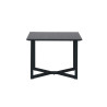 Table basse carrée 70 cm chêne noir