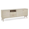 Buffet moderne 212 cm chêne blanchi 3 portes et 2 tiroirs