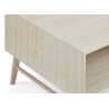 Table basse rectangulaire 2 tiroirs 120 cm chêne blanchi