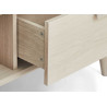 Table basse rectangulaire 2 tiroirs 120 cm chêne blanchi