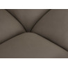 Fauteuil lounge pivotant en cuir gris taupe