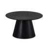 Table basse ronde 80 cm chêne noir