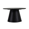 Table basse ronde 80 cm chêne noir