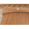 Table basse moderne ronde 80 cm chêne
