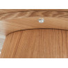 Table basse moderne ronde 80 cm chêne