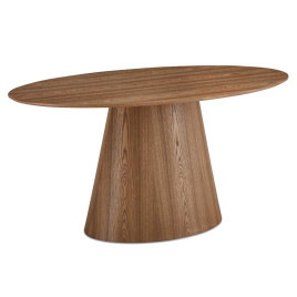 Table à manger ovale 160 cm chêne