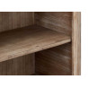 Bibliothèque meuble étagère bois brun 2 tiroirs et 4 niches