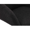 Chaises pivotantes tissu noir texturé