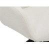 Chaises pivotantes tissu blanc texturé